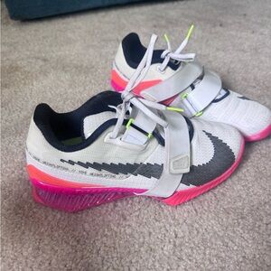 Nike Weightlifting Shoes - White and Pink